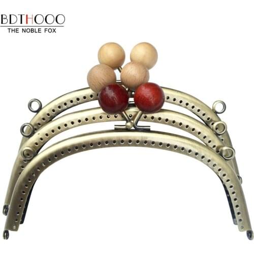 10pcs 16.5cm Bronze Metal Purse Frame Clasp Bags Handles for Coin Purses Clutch Handbag Accessories Bag Kiss Clasp Lock