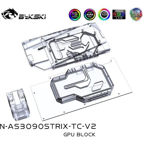 Bykski Dual Side Liquid Cooling GPU Block for ASUS Strix RTX 3090 3080 N-AS3090STRIX-TC-V2