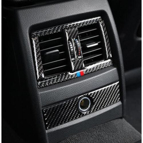 For BMW 3 gt F30 F34 2013 2014 2015 Carbon Fiber Center Console Air Outlet Air Condition Vent Cover Frame Stickers