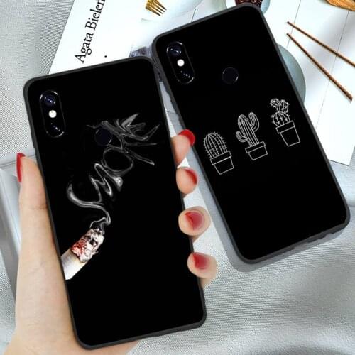 Black simplicity Rose Art Phone Case For Xiaomi Redmi 4x 5 plus 6A 7 7A 8 10 mi8 8lite 9 note 4 5 6 7 8 pro