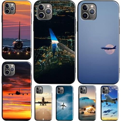 Aircraft Plane Airplane TPU Case For iPhone 11 Pro Max XR X XS Max 6S 8 7 Plus SE 2020 12 Pro Max mini Cover