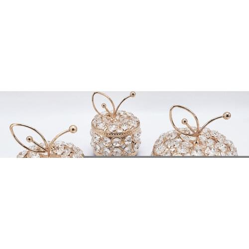 Decorative Jewelry Box Unique Crystal Trinket Ring Organizer Home Decor Gift