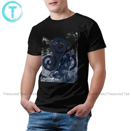 Howling Wolf T Shirt Triskele And Wolf T-Shirt 5x Cute Tee Shirt Cotton Man Short Sleeves Beach Print Tshirt
