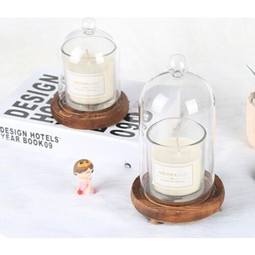 Crystals Glass Candle Holder Aromatherapy Cover Minimalist Christmas Wedding Centerpiece Candles Holders Velas Romantic Dinner 5