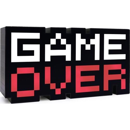 Game Over Light Night Light Lamp Game TOYS Game Over Icon LED 3D Light Atmosphere Nightlight Action Figure