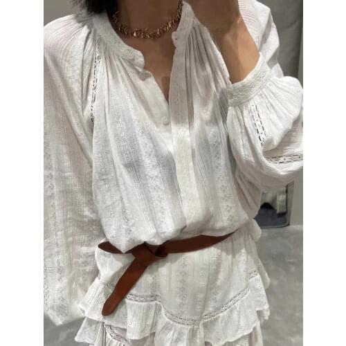 Jyate White Blouses