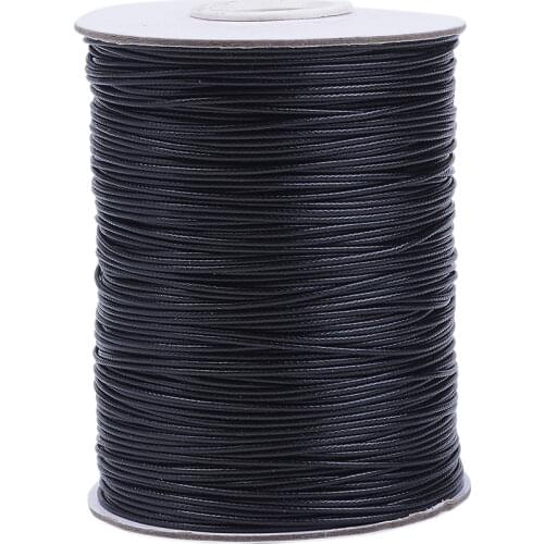 185yards/roll Korean Waxed Polyester Cord For Jewelry Making DIY Black about 1.0mm For DIY Jewelry Accessories Finding Making