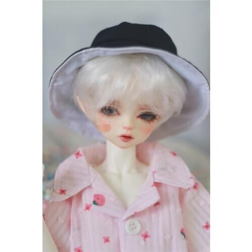 BJD doll hair is suitable for 1/3 1/4 1/6SD10 size stylish soft good curl milk silk beans short hair black and white light mocha