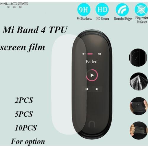MIJOBS for Xiaomi Mi Band 4 Screen Protector Film Full Screen Accessories Anti-exclosure Hydrogel Protective Film
