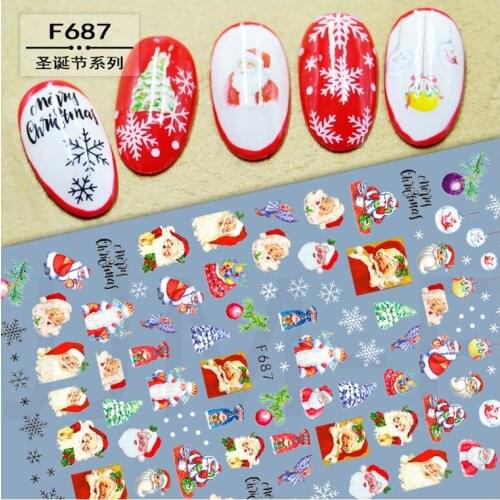 A pack of 10 new Christmas nail stickers Halloween nail stickers design nail art decoration nail art accessories decoration