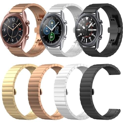 Metal stainless steel Strap Band for Samsung Galaxy Watch 3 45mm 41mm SM-R840 SM-R850 Bracelet Replaceable watchbands 22mm 20mm