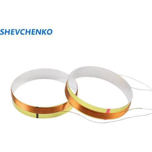 SHEVCHENKO 25.5mm Tweeter Voice Coil 8OHM White Aluminum Co-directional Silver Wire Treble Coil Speaker Accessories 2PCS