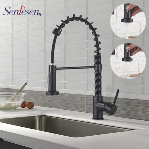 Senlesen Pull Out Kitchen Tap Silver Single Handle Single Hole Handle Swivel 360 Degree Water Mixer Tap Mixer Tap