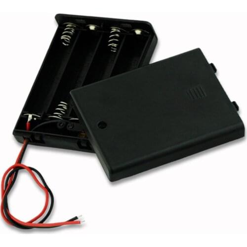 YCDC Standard Slot Holder Box Case ABS With Switch 2 3 4 AA and AAA battery Case box for 14500 10440 batteries Stack 6V 3volt