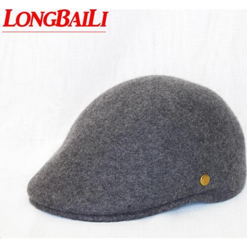Winter Wool Visor Hats For Women Felt French Berets Newsboy Caps men Gatsby Cabbie Flat Cap Free Shipping PWFE061