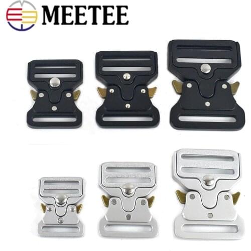 Meetee 1pc/2pcs 25/32/38/45mm Metal Release Buckle Backpack Strap Webbing Hook Clasp Safety Band Belt Buckles DIY Bag Accessory