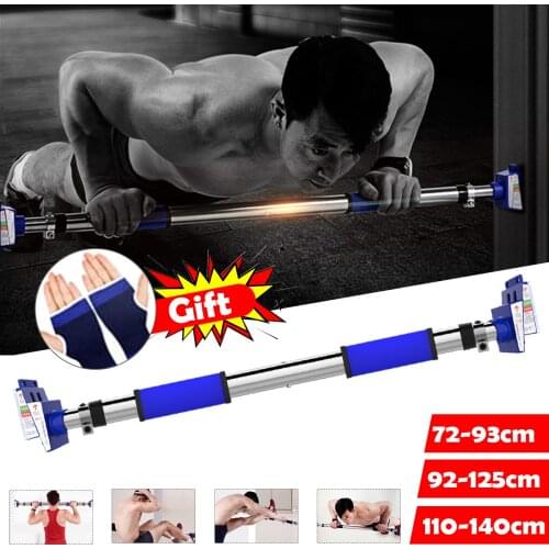 2in1 Door Horizontal Bars Adjustable Steel Home Gym Workout Chin-Up Pull Up Arm Training Bar Sport Fitness Sit-up Equipments New