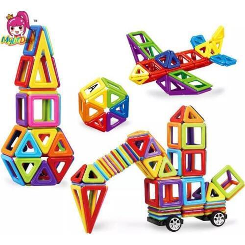 45-244pcs Mini Magnetic Designer Construction Set Model & Building Plastic Magnetic Blocks Educational Toys For Kids Gift