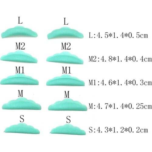 5 Pairs/Bag Eyelashes Perming Rods S M M1 M2 L Soft Silicone Eyelash Perm Pads for Lash Lift Beauty Makeup Lifting Tools