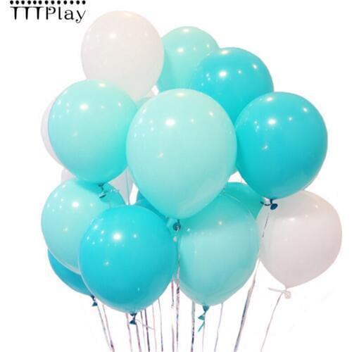 Wedding Decoration Balloons Tiffany Blue 50pcs 10 inch Latex Balloons Birthday Party Supplies Inflatable Helium Air Balls 2.2 g