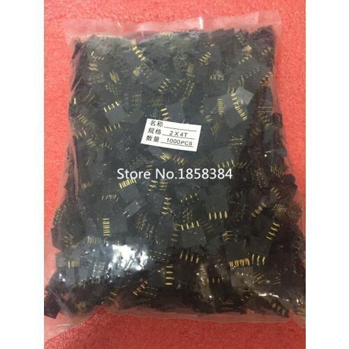 50pcs/lot 2.54mm 2x4 Pins Double Row Female Straight Header Pitch Socket Pin Strip New