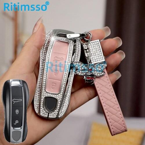 Car Key Case for Porsche Cayenne 958 911 Lepin 996 Macan Panamera 997 944 924 987 987 Gt3 Cayman 987 Auto Holder Shell Cover