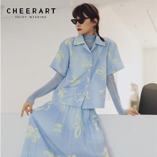 Блузки с цветами Cheerart China At AliExpress