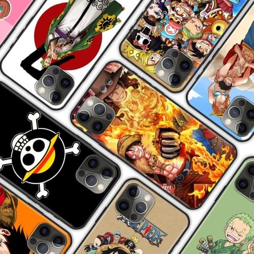 One Piece Luffy Anime Phone Case for iPhone 11 7 XR 12 Pro Max X 6S 12 Mini XS 5 6 7 8 Plus 5S SE Soft Silicone Cover Bumper
