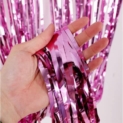 Halloween Wedding Birthday Party Decoration Supplies Room Background Decoration Rain Curtain 1 Meter * 2 Meters Colored Ribbon