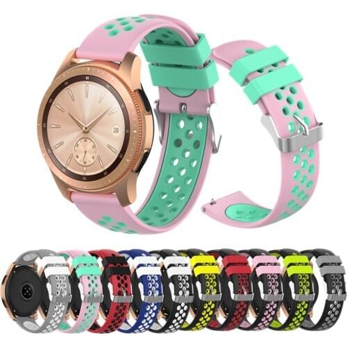 For Samsung Galaxy Watch 42mm 46mm Bracelet Smart Wristband Strap For Galaxy Active 2/1 Gear Sport / Gear S3 Silicone Watchbands