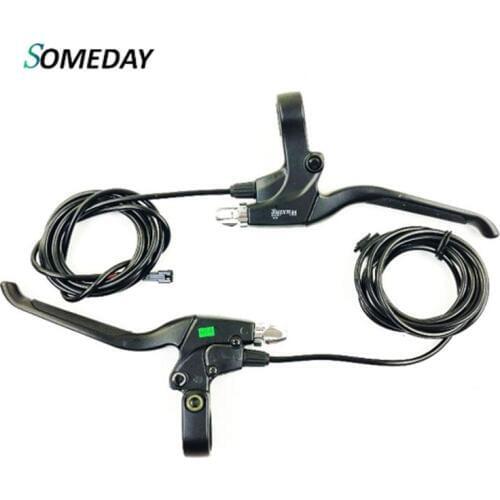 SOMEDAY 1Pair Aluminum Alloy Electric Brakelever For Electric Bicycle E-scooter Bicycle Cut Off Power Brake MTB Road Bike 115PDD