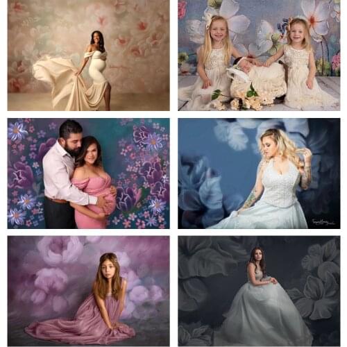 Hand painted flowers Backdrop Girls BIrthday Photography Fantasy Flowers Background 1st Birthday Party Decoration Banner