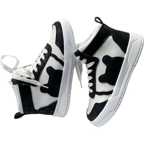 Korean Fashion Autumn Non-slip High-top Sneakers Breathable Women Sports Shoes Vulcanized Streetwear Small White Board Shoes