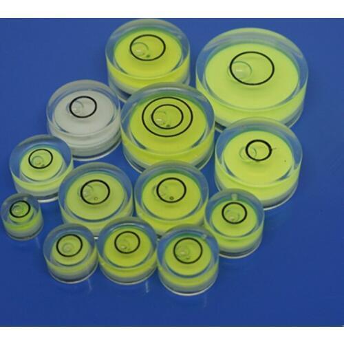 18mm*9mm Bubble Level Circular 10 pcs Plastic Vial Spirit Level Bubble Measuring Instruments