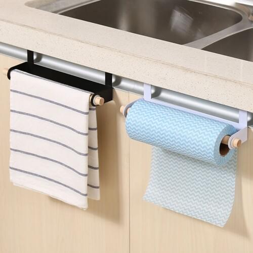 Storage Rack Towel Rack Kitchen Single Pole Door Back Towel Shelf Multifunctional Plastic Rag Rack Debris Rack