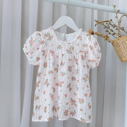 Sweet Summer Outfits Girls Kids Princess Flora Dress Children Baby Infants Short Sleeve Lace Chiffon Dresses Vestidos S12482