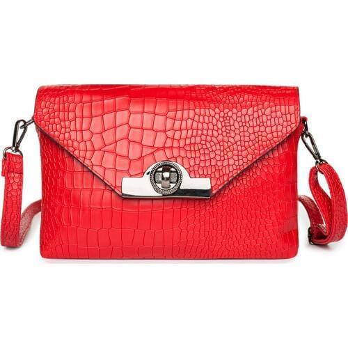 Fashion Blue Red Wedding Small Sling Clutch Bag Ladies Soft PU Leather Lock Flap Shoulder Crossbody Bags for Women Clutch Purse
