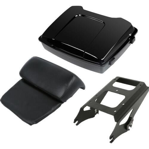 Motorcycle 5.5" Razor Pack Trunk Two-up Mount Rack For Harley Tour Pak Touring Road King Road Glide Street Glide 2009-2013