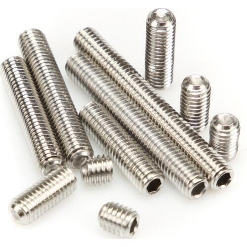 20~100pcs M5 Stainless Steel Allen Head Hex Socket Set/Grub Screw Cup Point