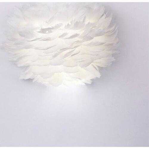 Nordic Feather White Wall Lamps LED Modern Living Room Bedroom Childrens Room Wedding Room Sconce Wall Lights Deco Lighting