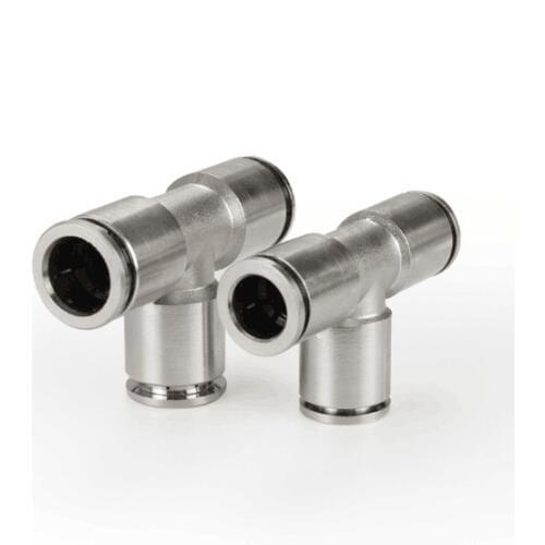 Copper-plated Nickel Fast Plug Joint Gas Pneumatic Joint Tee Joint Hose Adapter Garden Irrigation Pneumatic Pipe Fittings