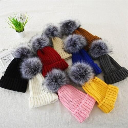 WZCX 2019 New Fashion Korean Version Hairball Solid Color Beanie Keep Warm Autumn Winter WomenS Winter Hat Knitted Cap
