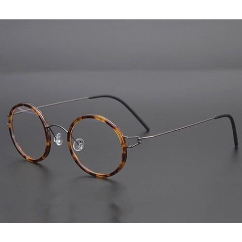 2021 Denmark Brand Designer Hand-Made Ultralight Retro Round Titanium Acetate Glasses Frame For Men Women Optical Eyeglasses