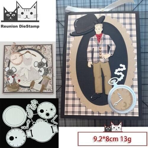Reunion pocket Watch Metal Cutting Dies Stencils for DIY Scrapbooking photo album Decorative Embossing DIY Paper Cards 2020 new