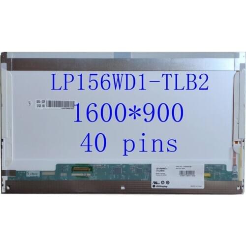 For LG Display LP156WD1-TLB2 15.6" Laptop Matrix LP156WD1 (TL)(B2) LCD Screen 40 Pins HD+ 1600X900 Panel Replacement