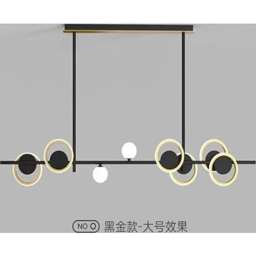 Modern Simple kitchen Decor Lighting Nordic LED Black Chandelier Dining room Island Hanging Lights Bar counter Fixtures 220-240V