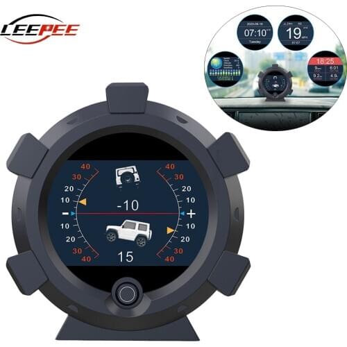 LEEPEE High Precision Car Inclinometer Digital GPS Speedometer Slope Meter Compass Accessories For 4x4 Off-road Vehicle Auto