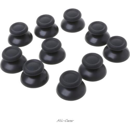 1Set/10Pcs Plastic Black Analog Thumbstick Thumb Stick Replace For PlayStation 4 PS4 Pro Controller High Quality Thumbstick Cap