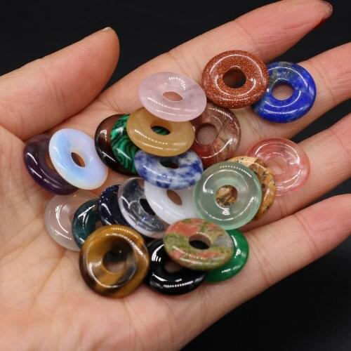 2Pcs Natural Stone Beads Round With Hole Semi-Precious For Jewelry Making DIY Necklace Bracelet Earring Accessory
