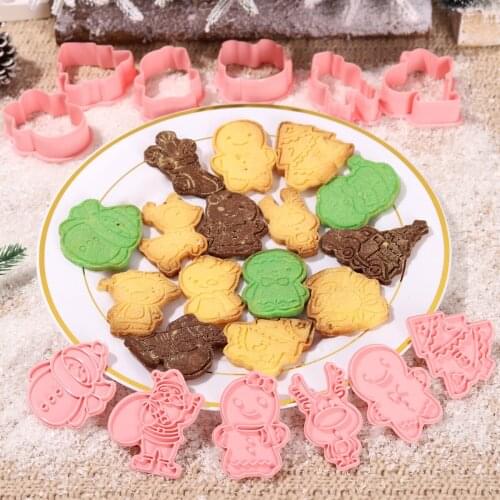 3D Christmas Biscuits Mold Merry Christmas Decorations For Home 2021 Christmas Ornament Xmas Navidad Noel Gifts New Year 2022